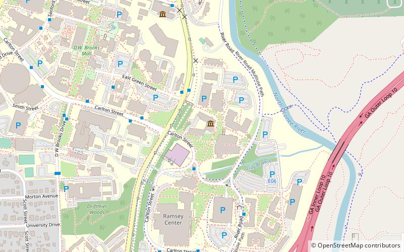 Georgia Museum of Art location map