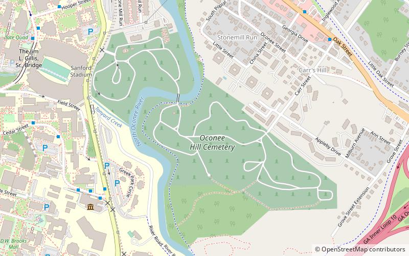 Oconee Hill Cemetery location map