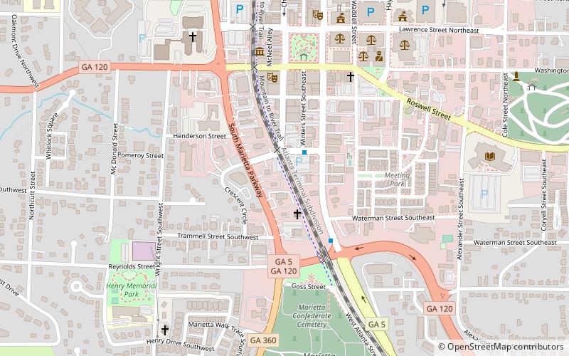 Paint the Town Marietta Square location map