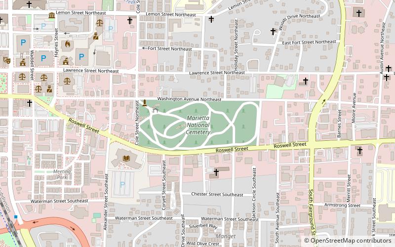 Marietta National Cemetery location map