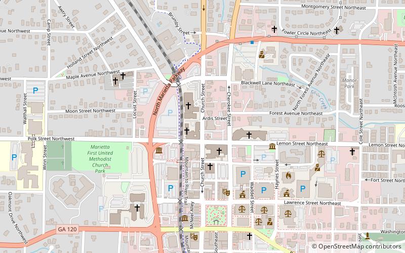 Northwest Marietta Historic District location map