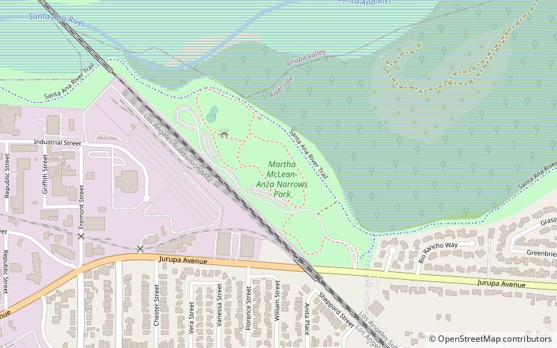 anza narrows park riverside location map