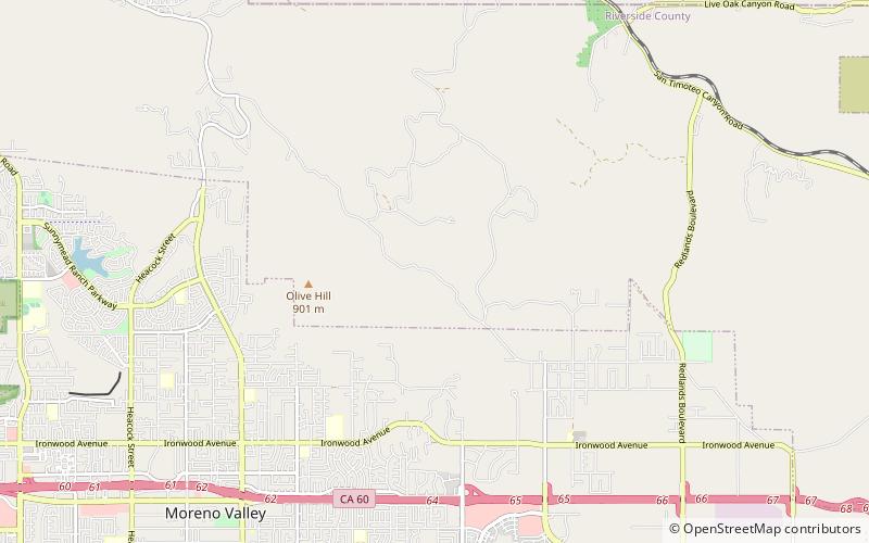 reche canyon moreno valley location map