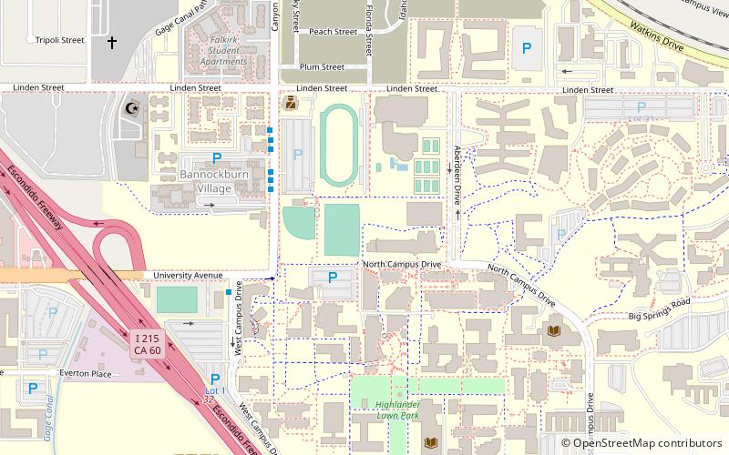 UC Riverside Soccer Stadium location map