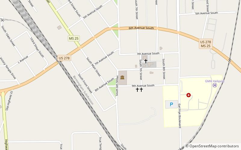 Amory Regional Museum location map