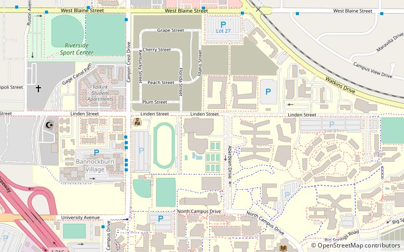 UC Riverside Student Recreation Center location map