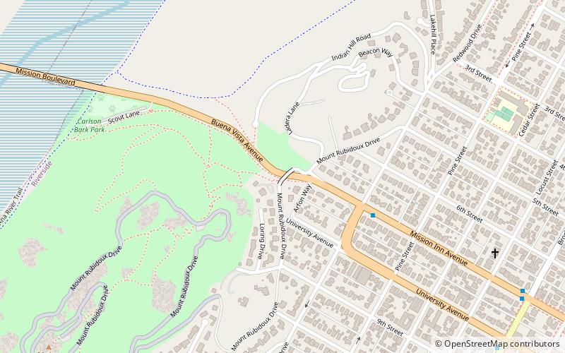 rubidoux drive in riverside location map