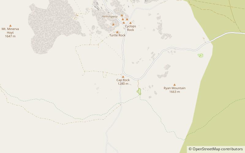 cap rock park narodowy joshua tree location map