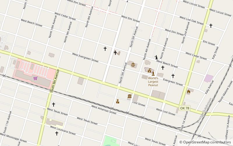 Bryan County Courthouse location map
