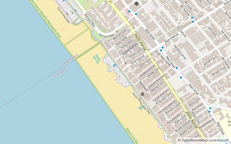 Kapowui surf lessons Santa Monica Venice beach location map