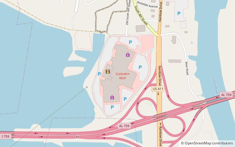 Gadsden Mall location map