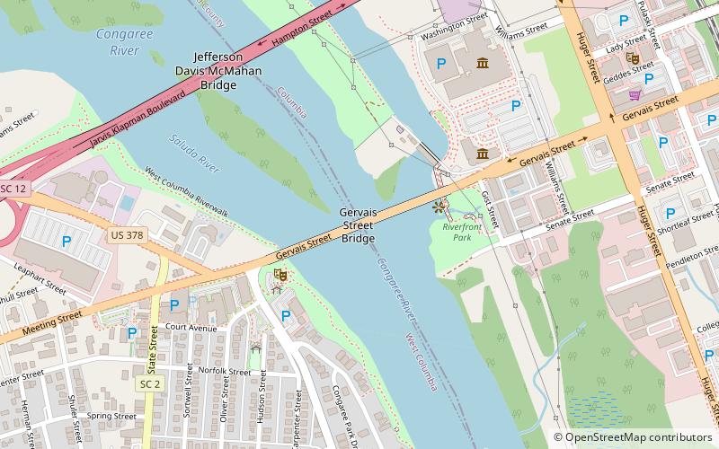 Gervais Street Bridge location map