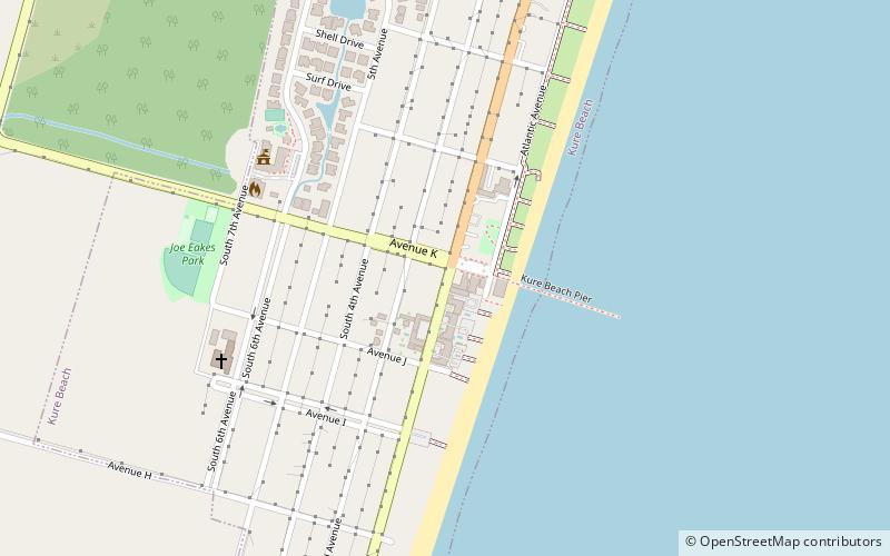 Kure Beach location map