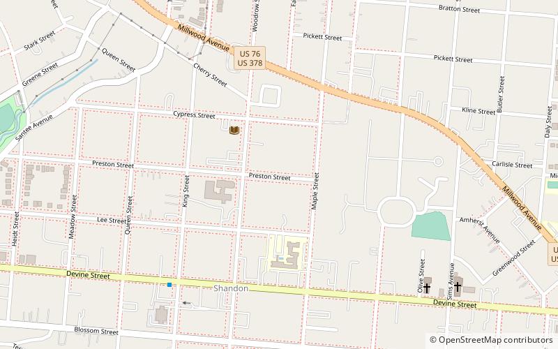 Old Shandon Historic District location map