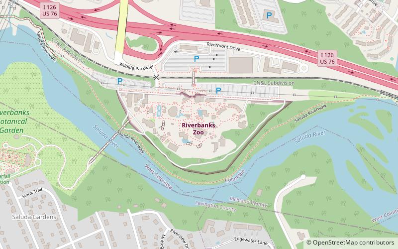Riverbanks Zoo location map