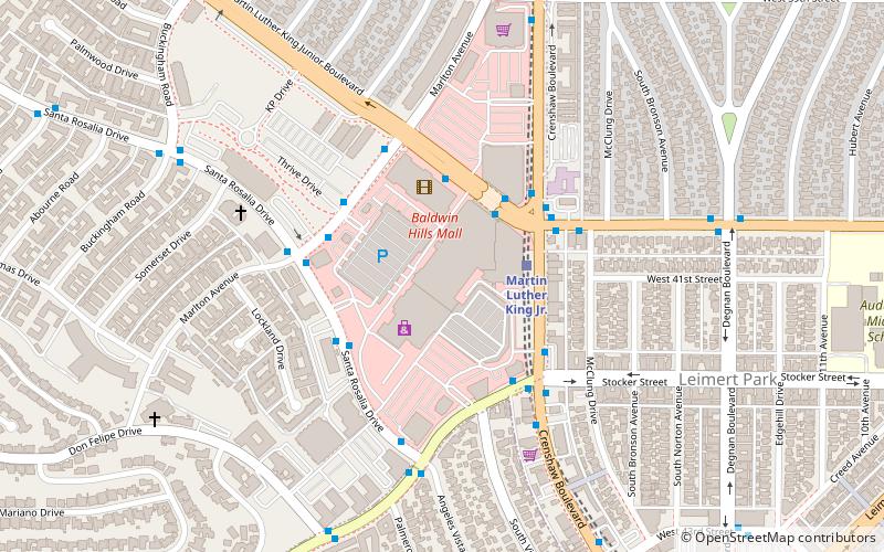 Baldwin Hills Crenshaw Plaza location map