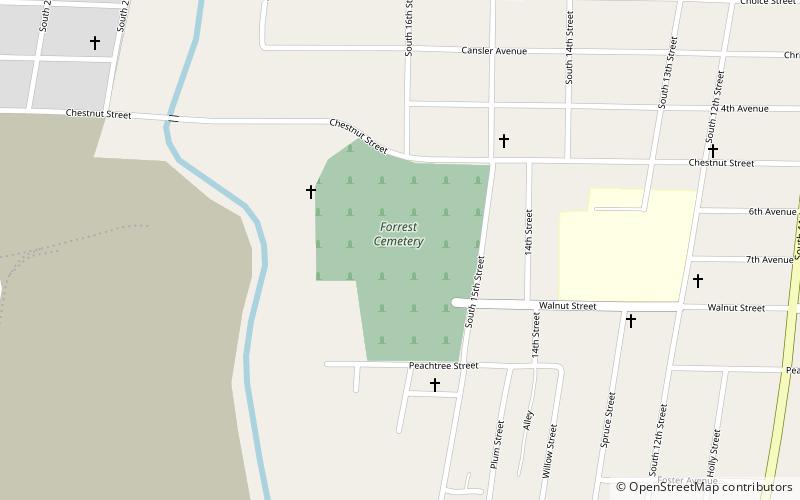 Forrest Cemetery location map