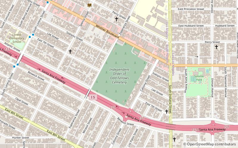 Odd Fellows Cemetery location map