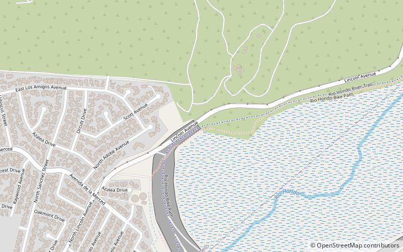 Rio Hondo bicycle path location map