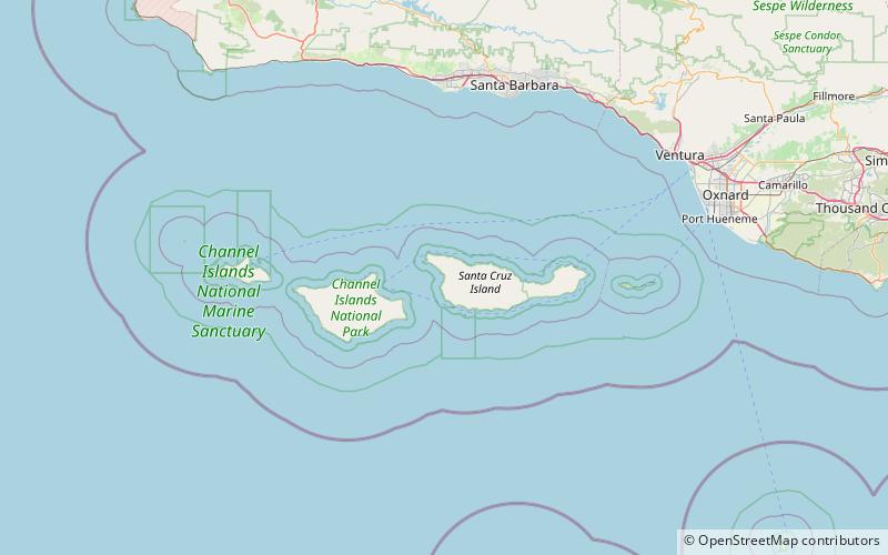 christi beach santa cruz island location map