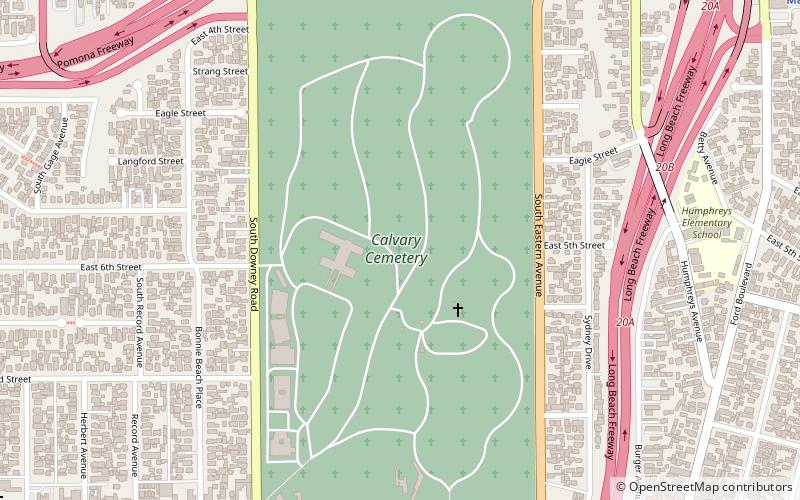 Calvary Cemetery location map