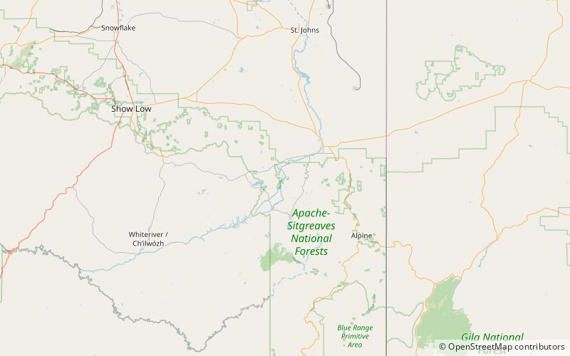 river reservoir foret nationale dapache sitgreaves location map