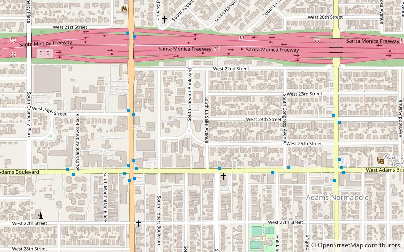 First African Methodist Episcopal Church of Los Angeles location map