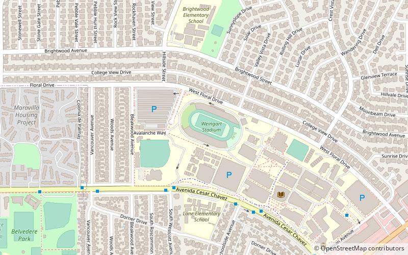Weingart Stadium location map