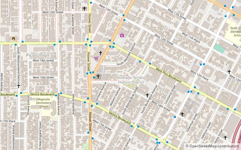 Alvarado Terrace Historic District location map