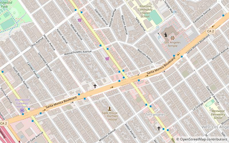 Westwood Boulevard location map