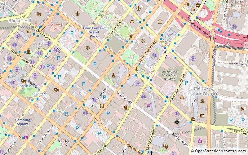Los Angeles Police Department Memorial for Fallen Officers location map