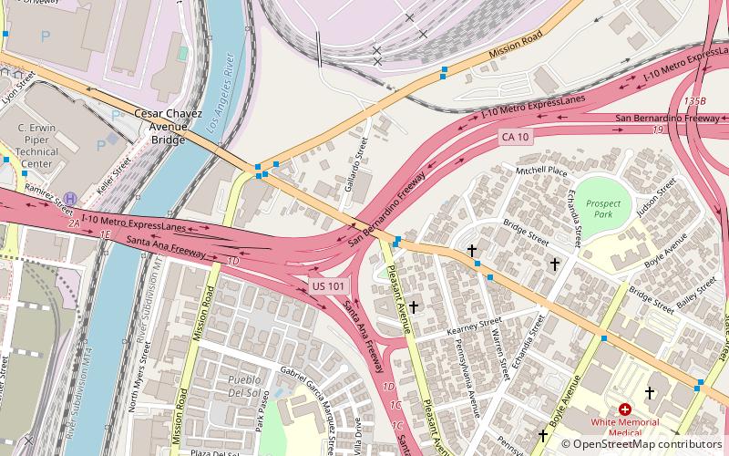 Cesar Chavez Avenue location map