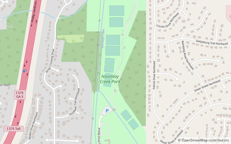 Noonday Creek Park location map