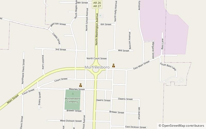 Murfreesboro Cities Service Station location map
