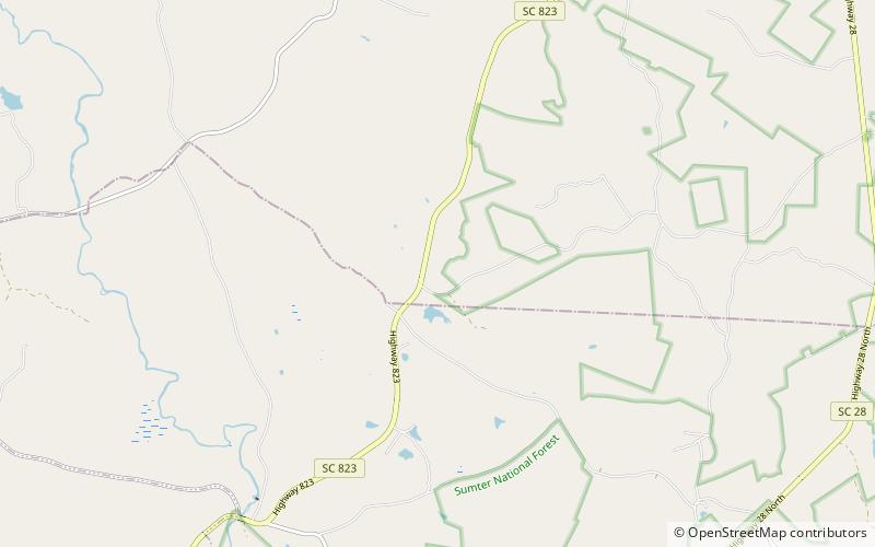 patrick calhoun family cemetery bosque nacional sumter location map