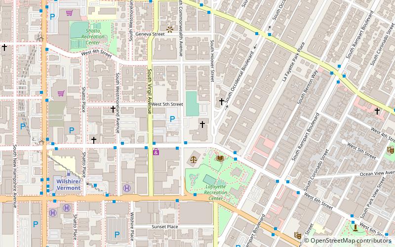 First Congregational Church of Los Angeles location map