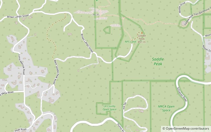 Saddle Peak location map