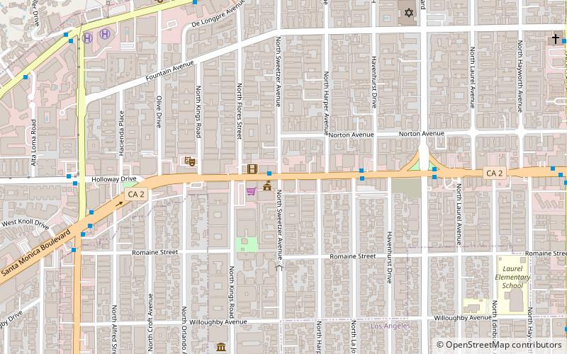 Santa Monica Boulevard location map