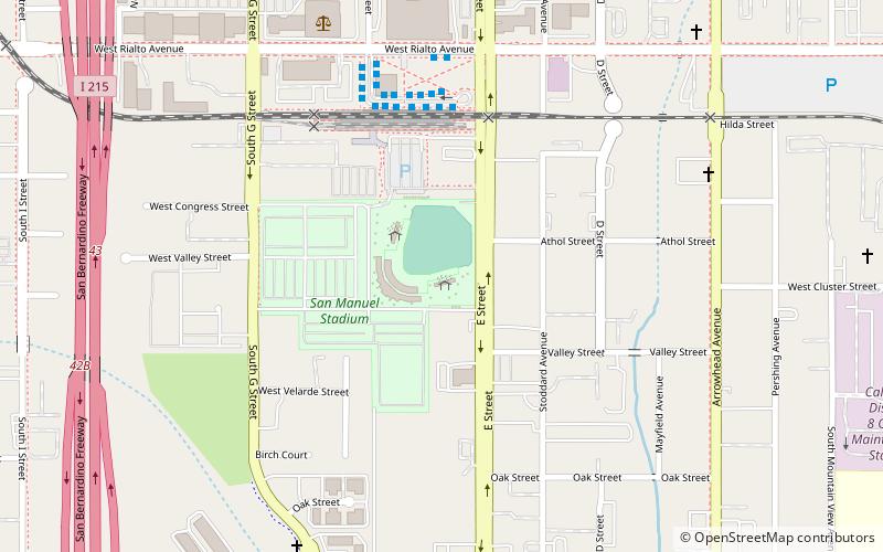 San Manuel Stadium location map