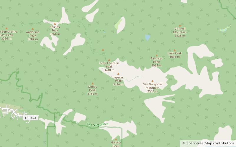 jepson peak area salvaje san gorgonio location map