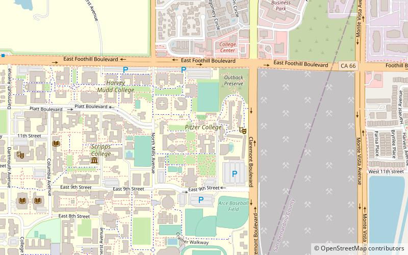pitzer college claremont location map