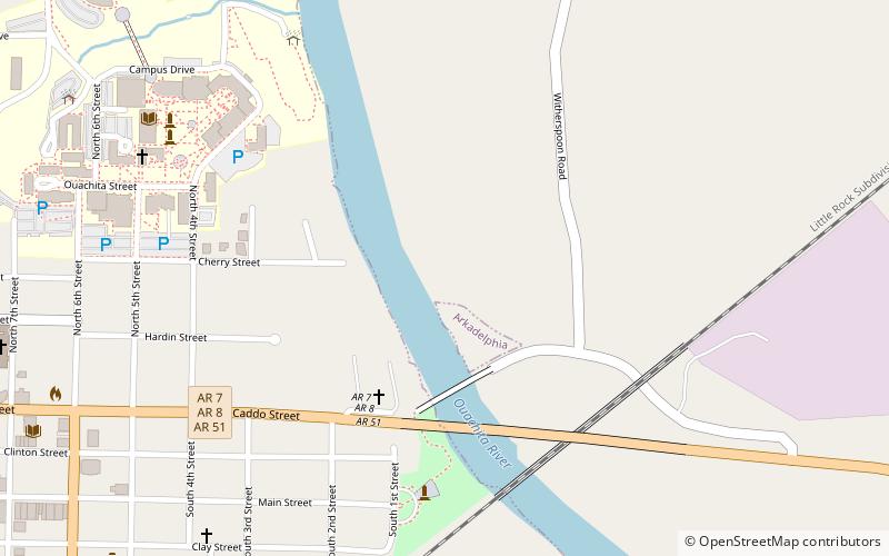 Ouachita River Bridge location map