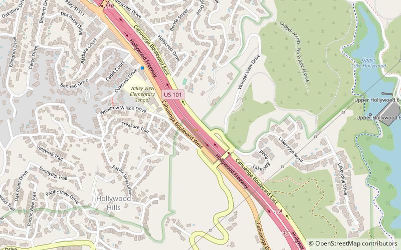 Cahuenga Pass location map