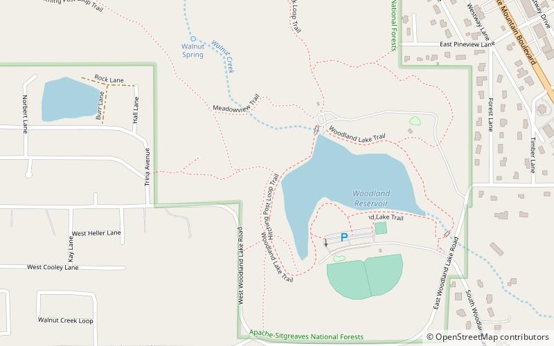 woodland reservoir apache sitgreaves national forest location map