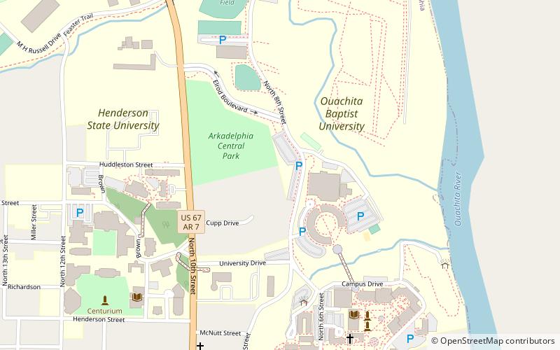 Arkadelphia Boy Scout Hut location map
