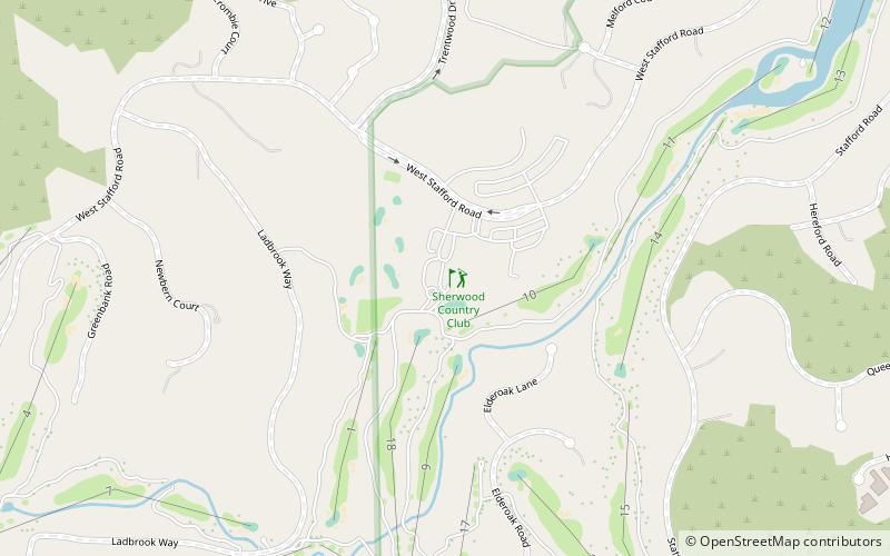 Sherwood Country Club location map