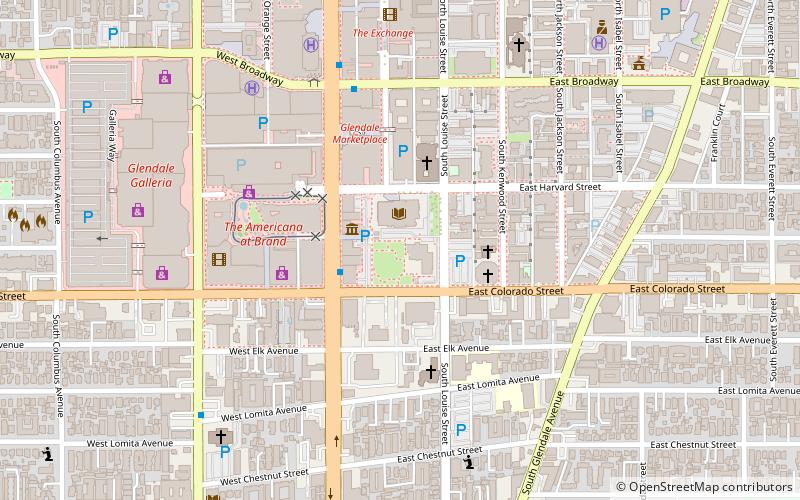 Peace Monument of Glendale location map