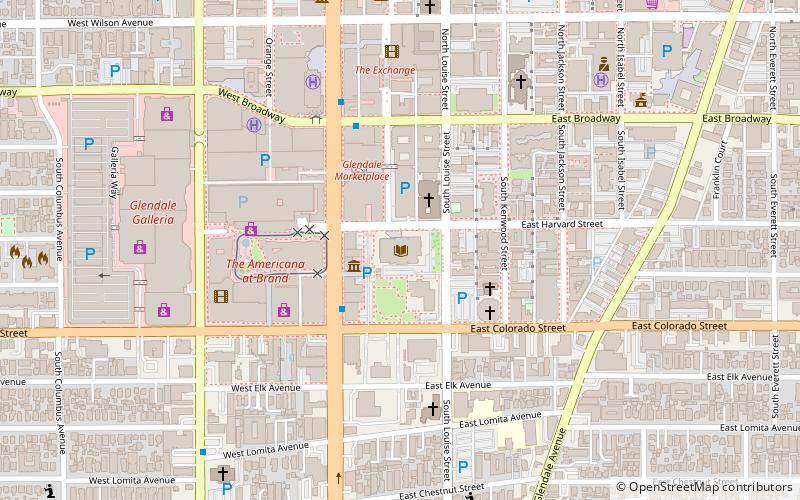 Glendale Public Library location map