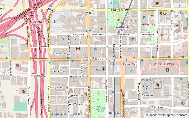 Old Pasadena location map