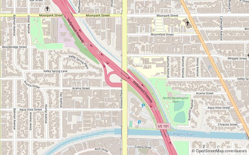 Hollywood Freeway chickens location map